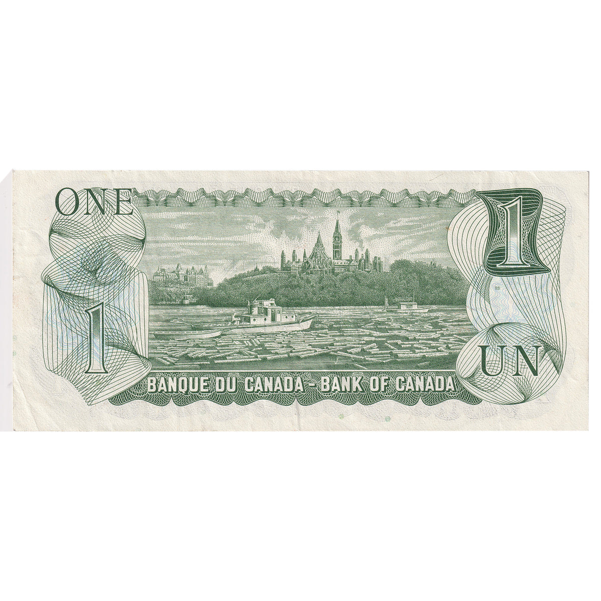 BC-46b-N1-iii 1973 Canada $1 Crow-Bouey, 3-Digit RADAR AMR8189818, VF-EF (VF30) DOP