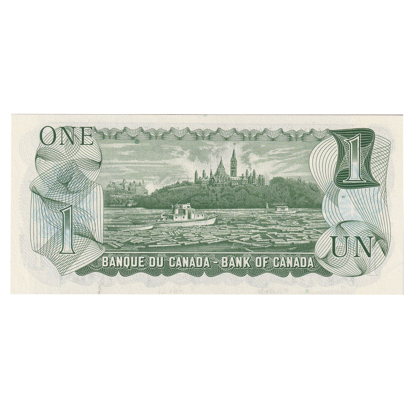 BC-46b-N1-iii 1973 Canada $1 Crow-Bouey, 4-Digit RADAR BAH8237328, AU-UNC (AU55) DOP