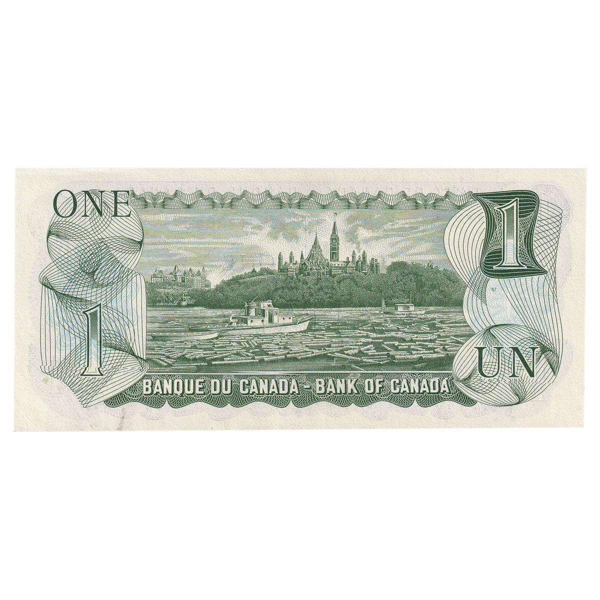 BC-46b-N1-iii 1973 Canada $1 Crow-Bouey, 4-Digit RADAR AMY1203021, AU-UNC (AU55) DOP
