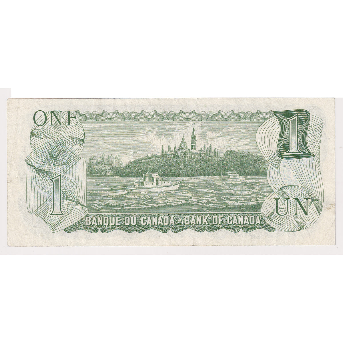 BC-46b-N1-iii 1973 Canada $1 Crow-Bouey, 3-Digit RADAR BCW3866683, Very Fine (VF20) DOP