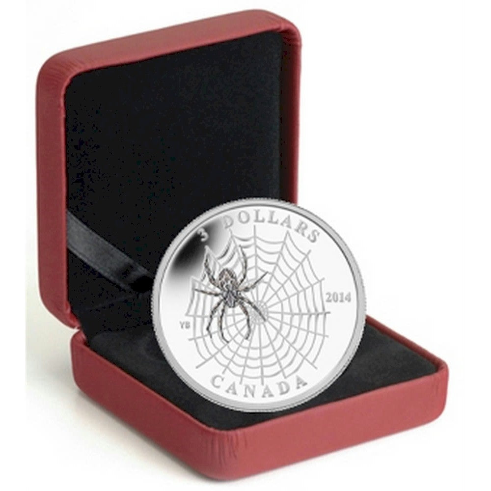 RDC 2014 Canada $3 Animal Architects - Spider & Web Silver (No Tax) Issues