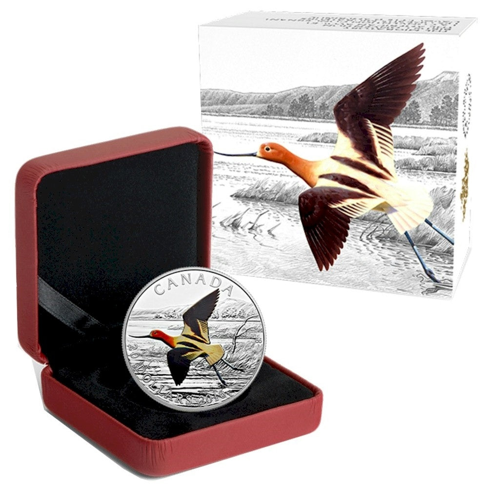 RDC 2016 Canada $20 The American Avocet Silver (No Tax) impaired