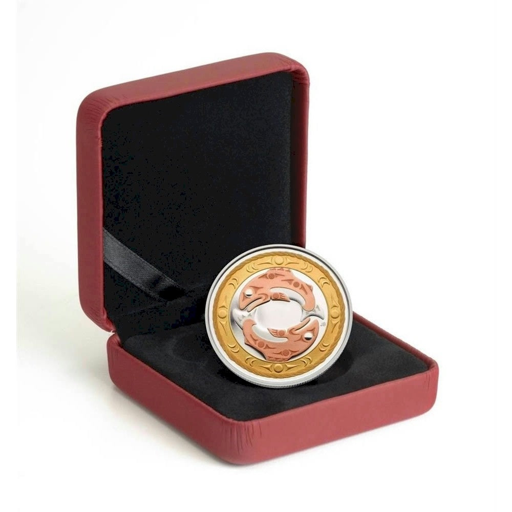 RDC 2009 (2010) Canada $3 Return of the Tyee Fine Silver (No Tax) scratched capsule