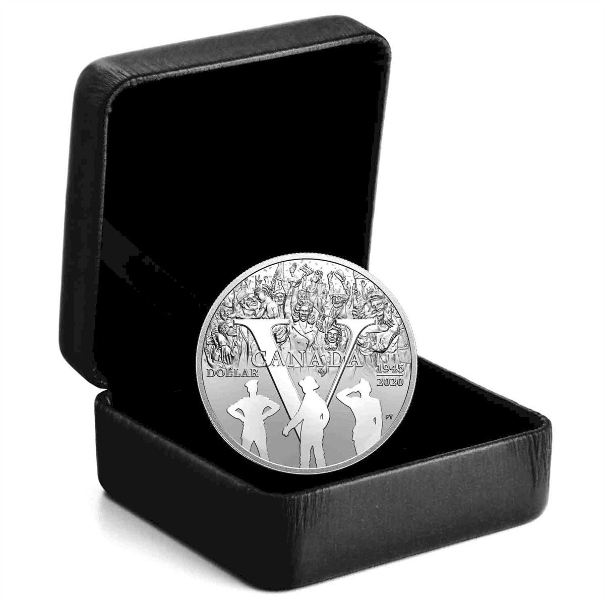 RDC 2020 Canada Proof Silver Dollar - 75th Ann. of V-E Day (No Tax) Capsule scratched