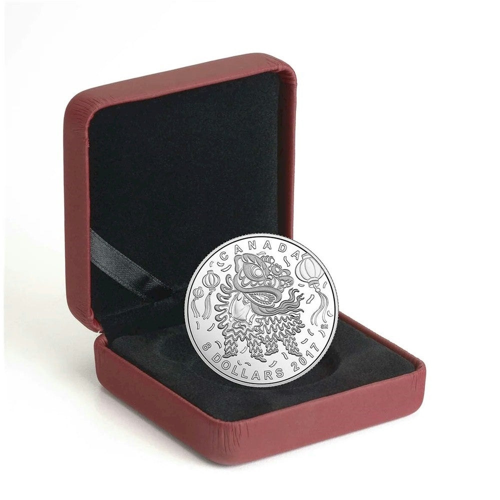 RDC 2017 Canada $8 Lion Dance Fine Silver Coin (No Tax) Impaired