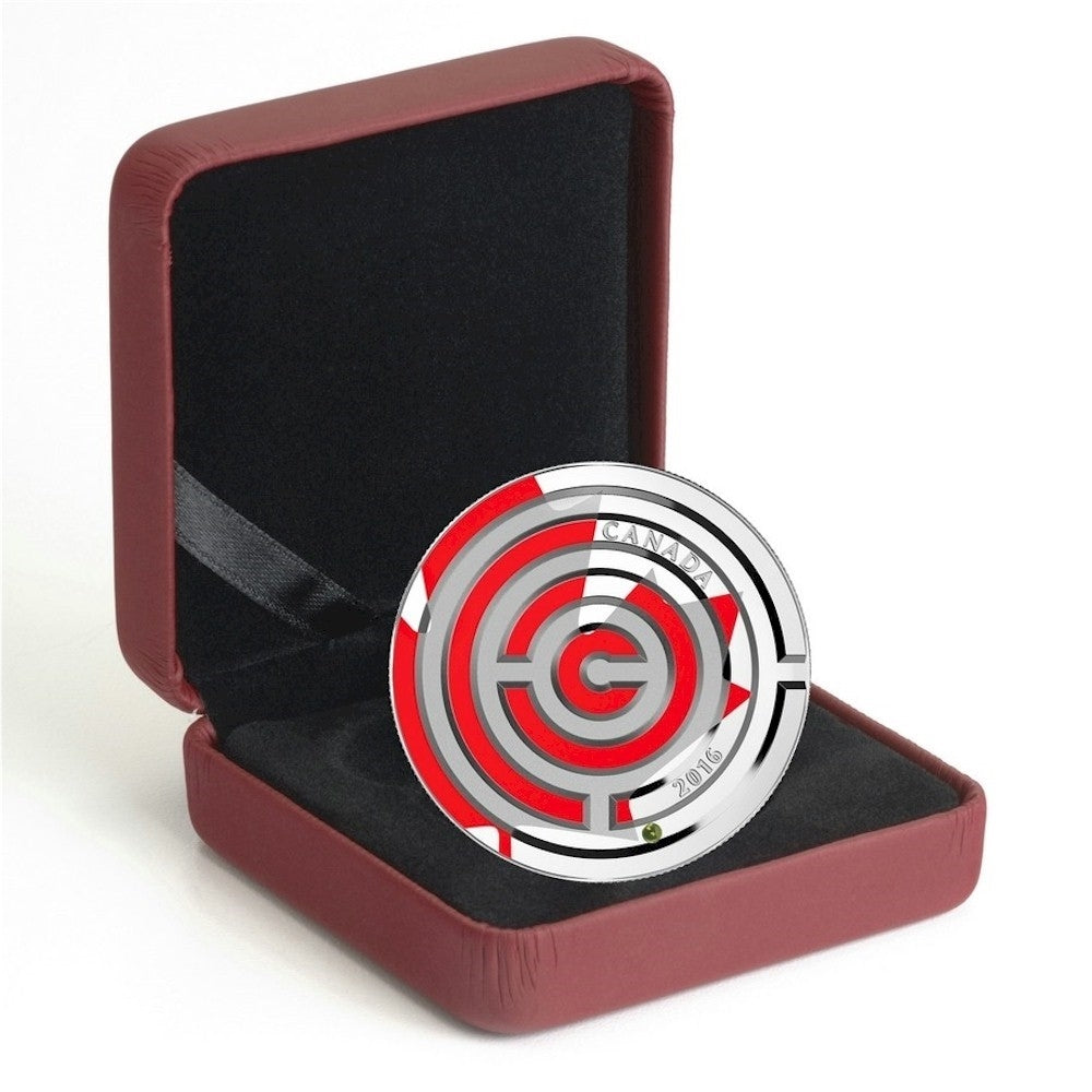 RDC 2016 Canada $20 Maple Leaf Maze Fine Silver Coin (No Tax) Impaired