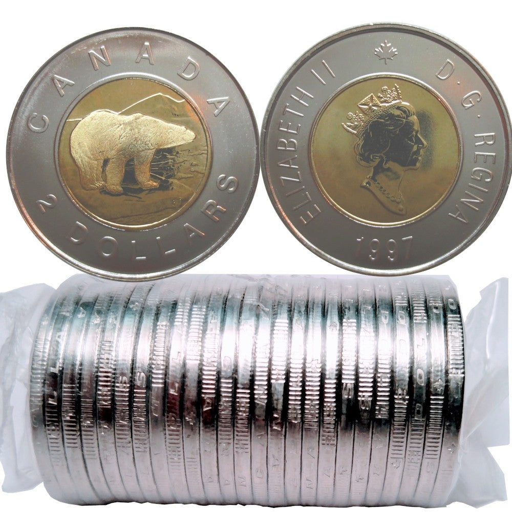 1997 Canada $2 Polar Bear Original Roll of 25pcs