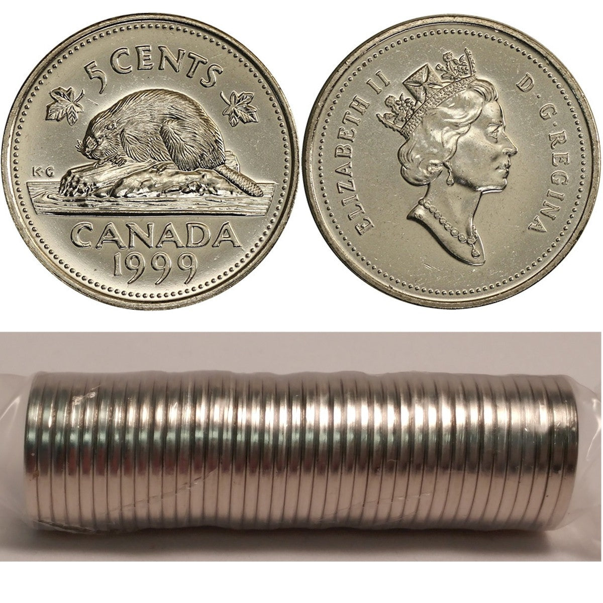 1999 Canada 5-cent Original Roll of 40pcs