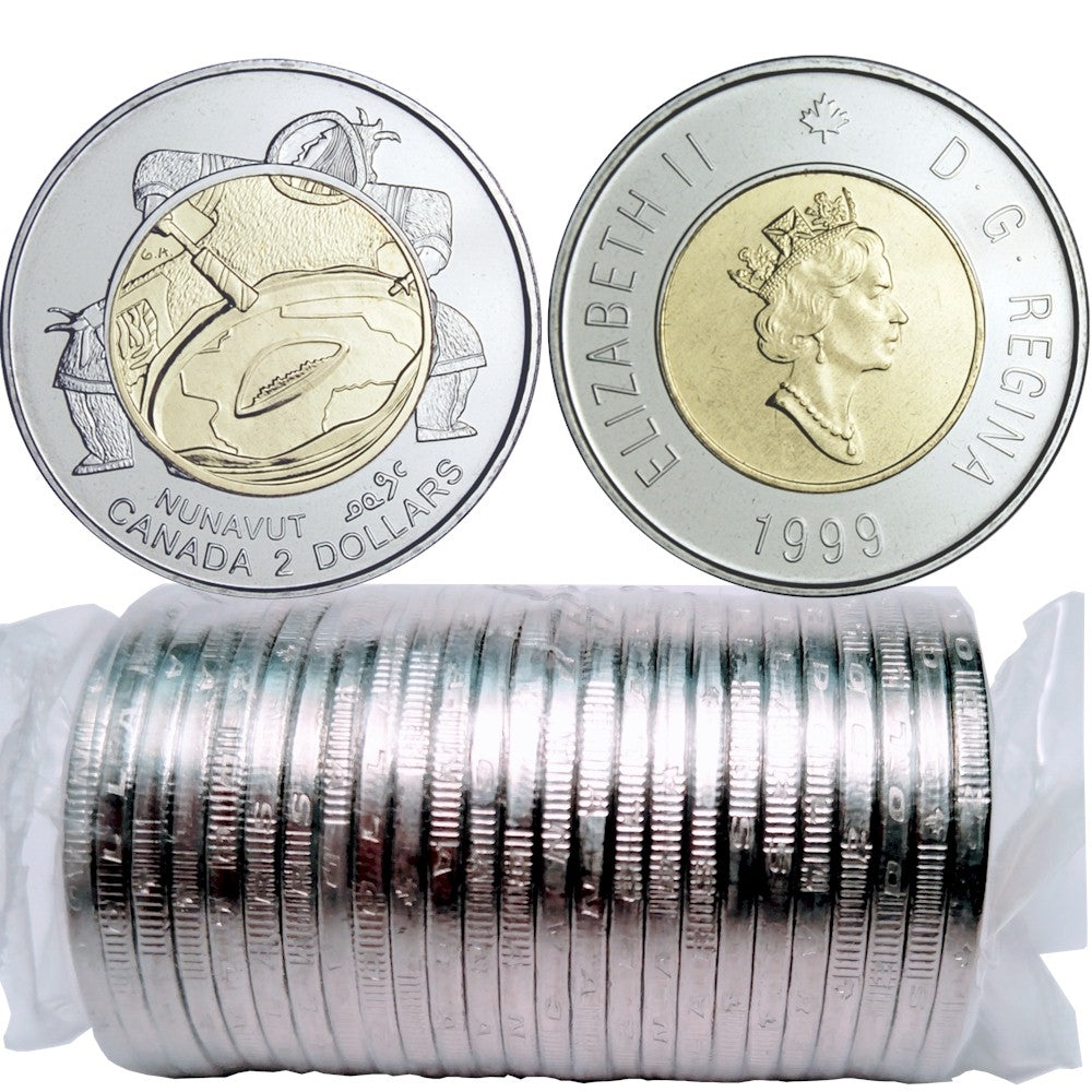 1999 Nunavut Canada $2 Original Roll of 25pcs