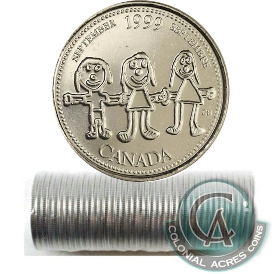 1999 September Canada 25-cent Original Roll of 40pcs