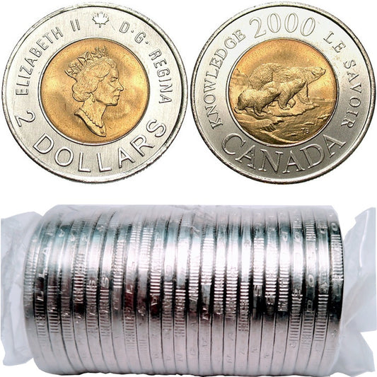 2000 Knowledge Canada $2 Original Roll of 25pcs