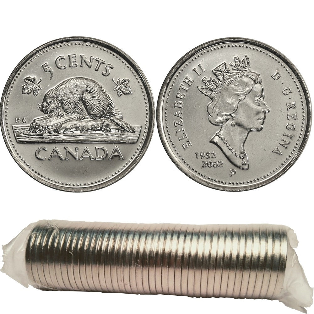 2002P Canada 5-cent Original Roll of 40pcs