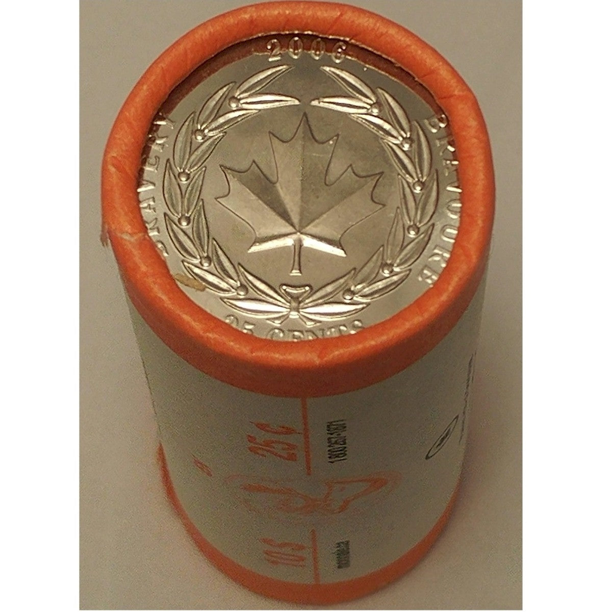 2006 Logo Canada Bravery 25-cent Original Roll of 40pcs (Special or regular wrap)