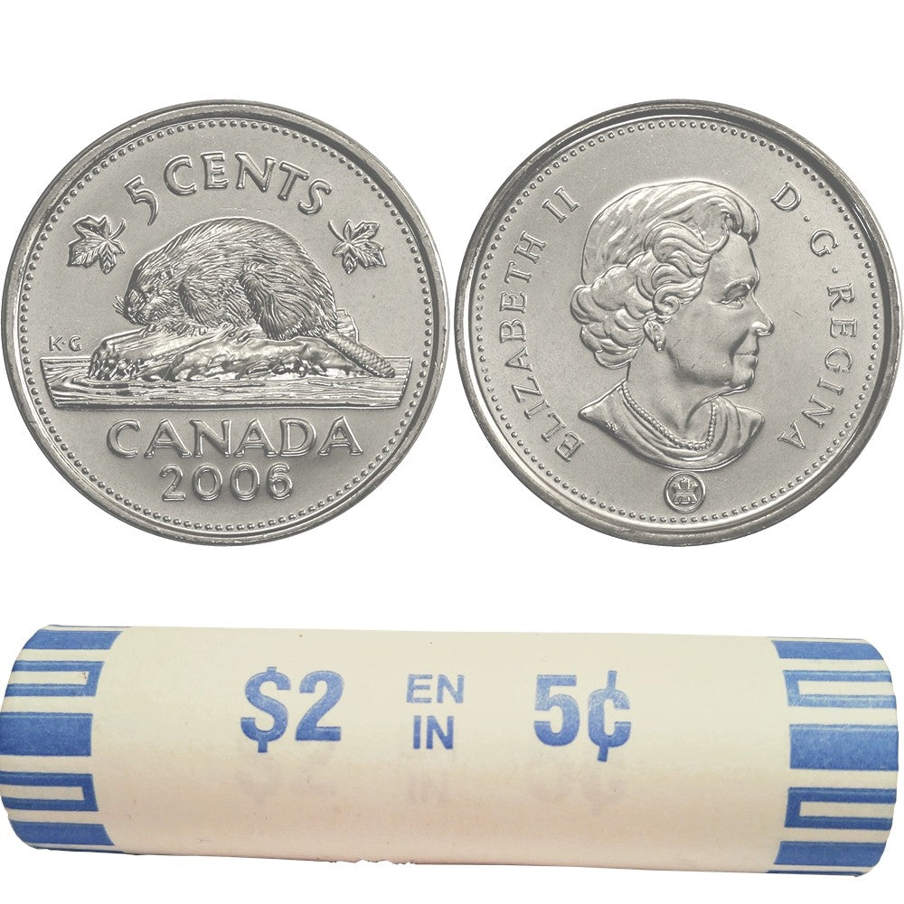2006-Logo Canada 5-cent Original Roll of 40pcs