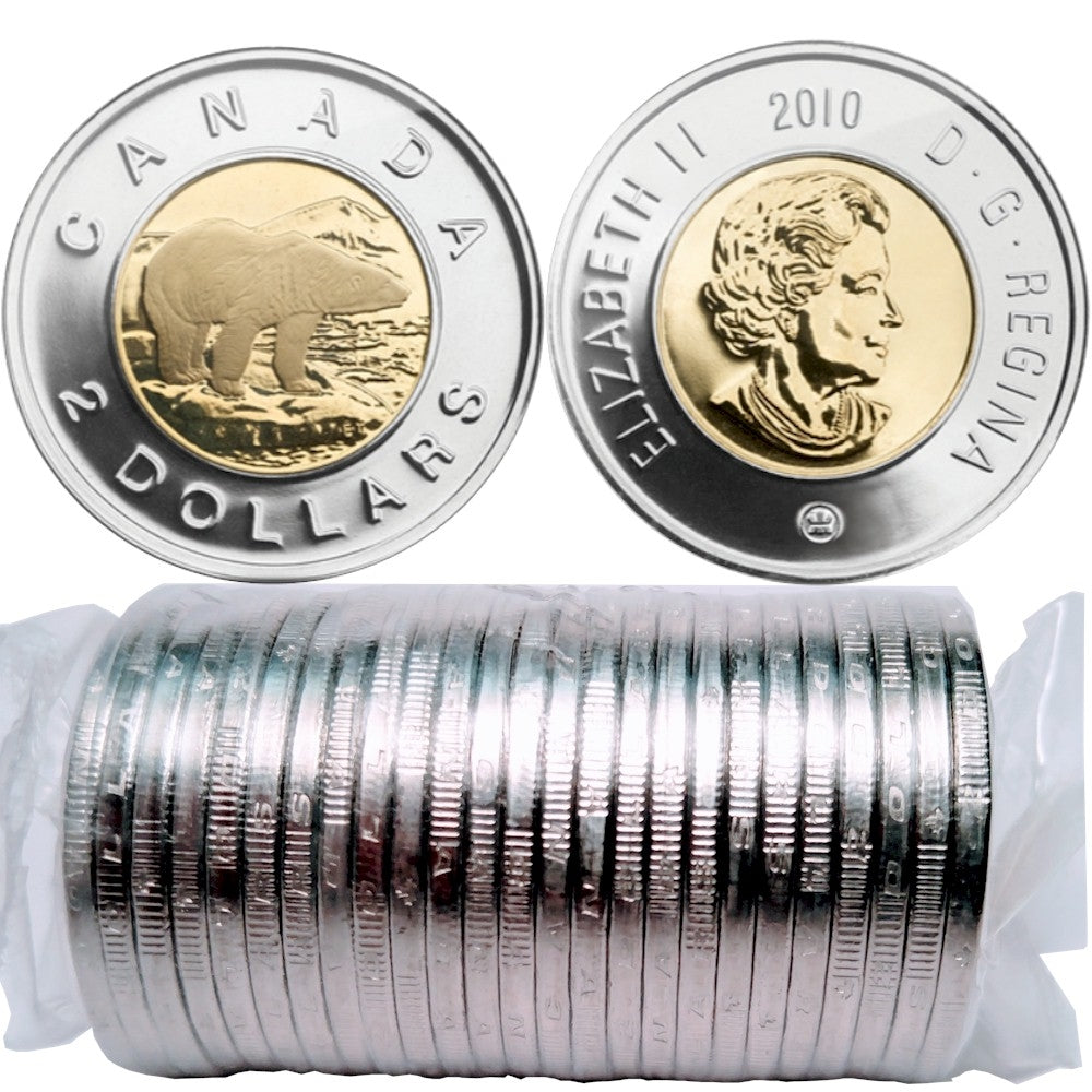 2010 Canada Polar Bear $2 Original Roll of 25pcs