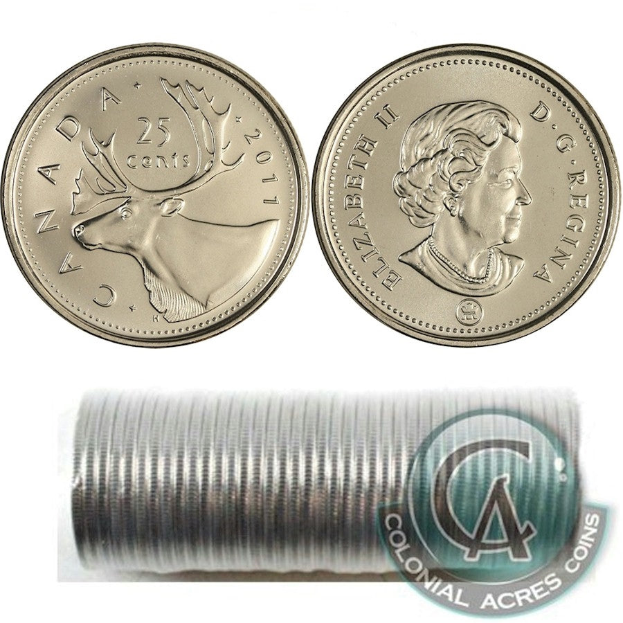 2011 Caribou Canada 25-cent Original Roll of 40pcs