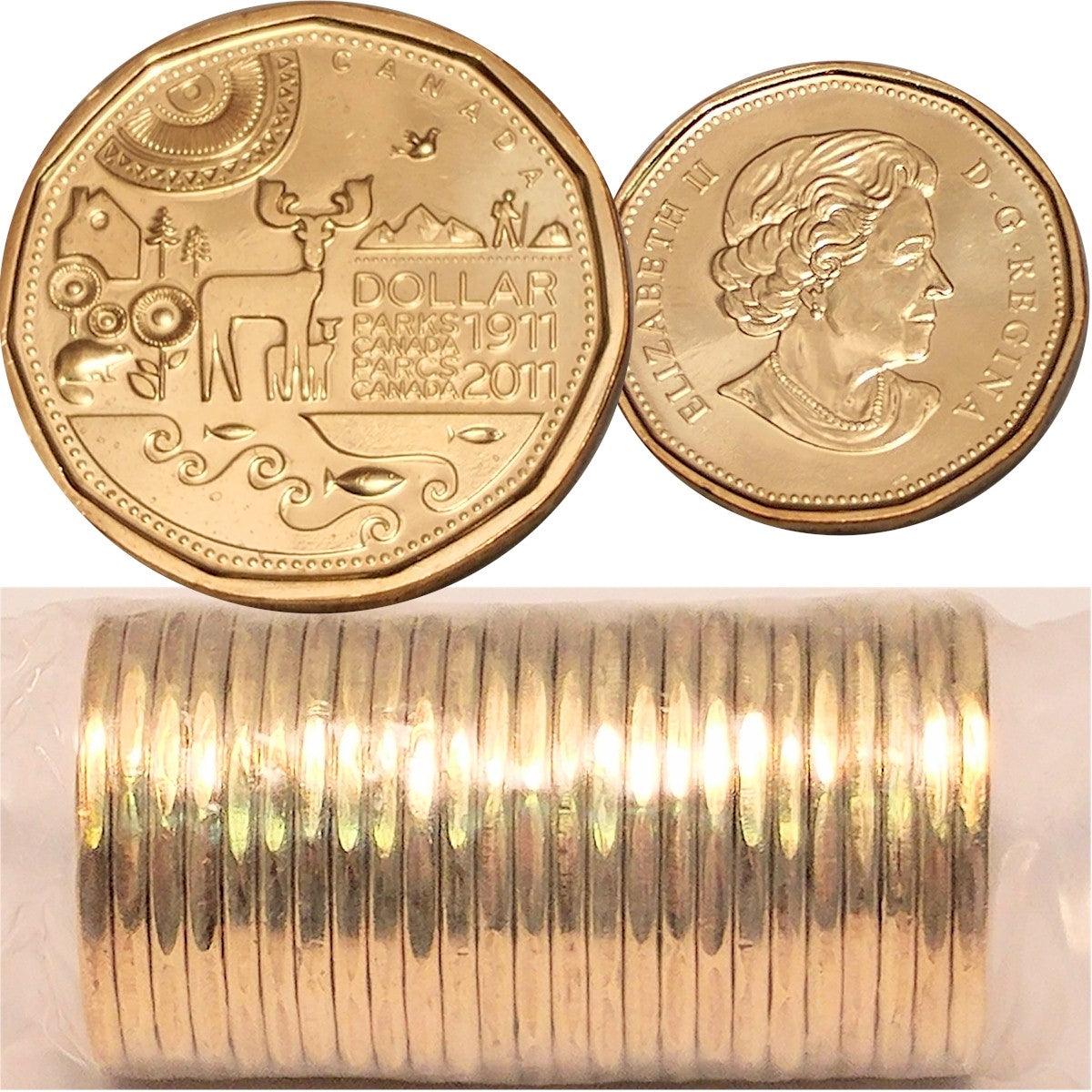 2011 Canada National Parks Loon Dollar Original Roll of 25pcs