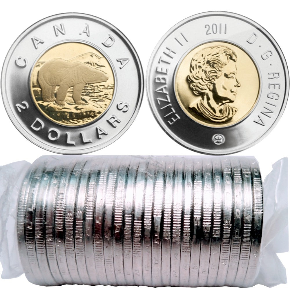 2011 Canada Polar Bear $2 Original Roll of 25pcs