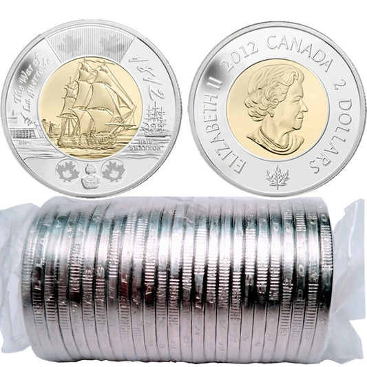 2012 Canada War of 1812 HMS Shannon $2 Original Roll of 25pcs