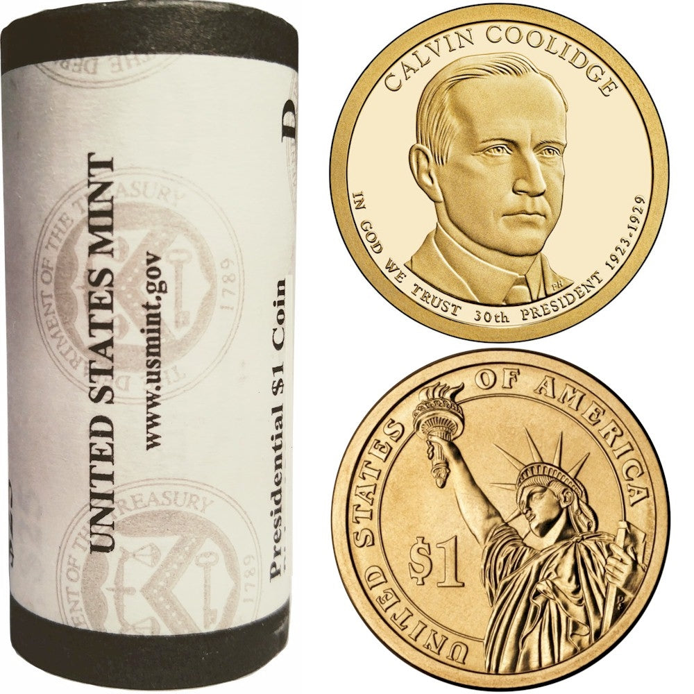 2014 US Presidential Dollar - Calvin Coolidge D - Original Roll 25pcs