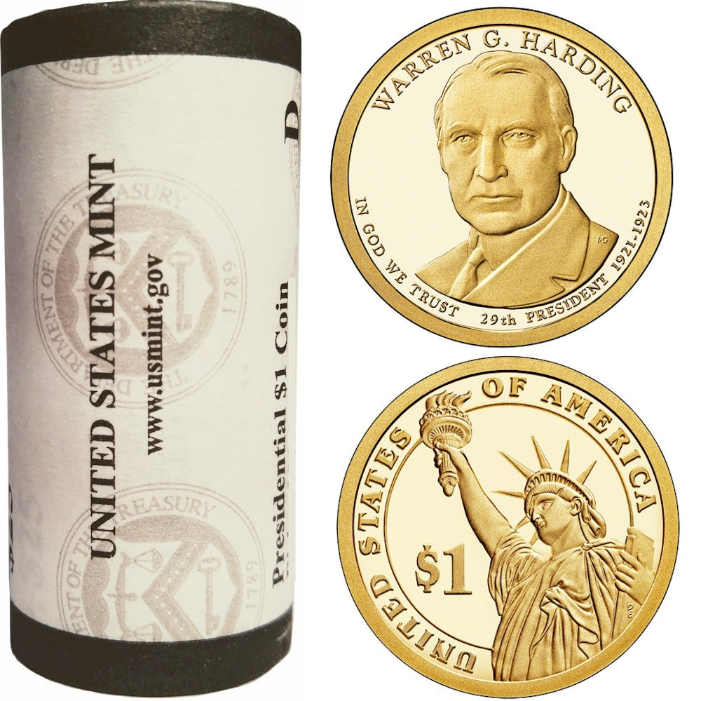 2014 US Presidential Dollar - Warren G Harding D - Original Roll of 25pcs