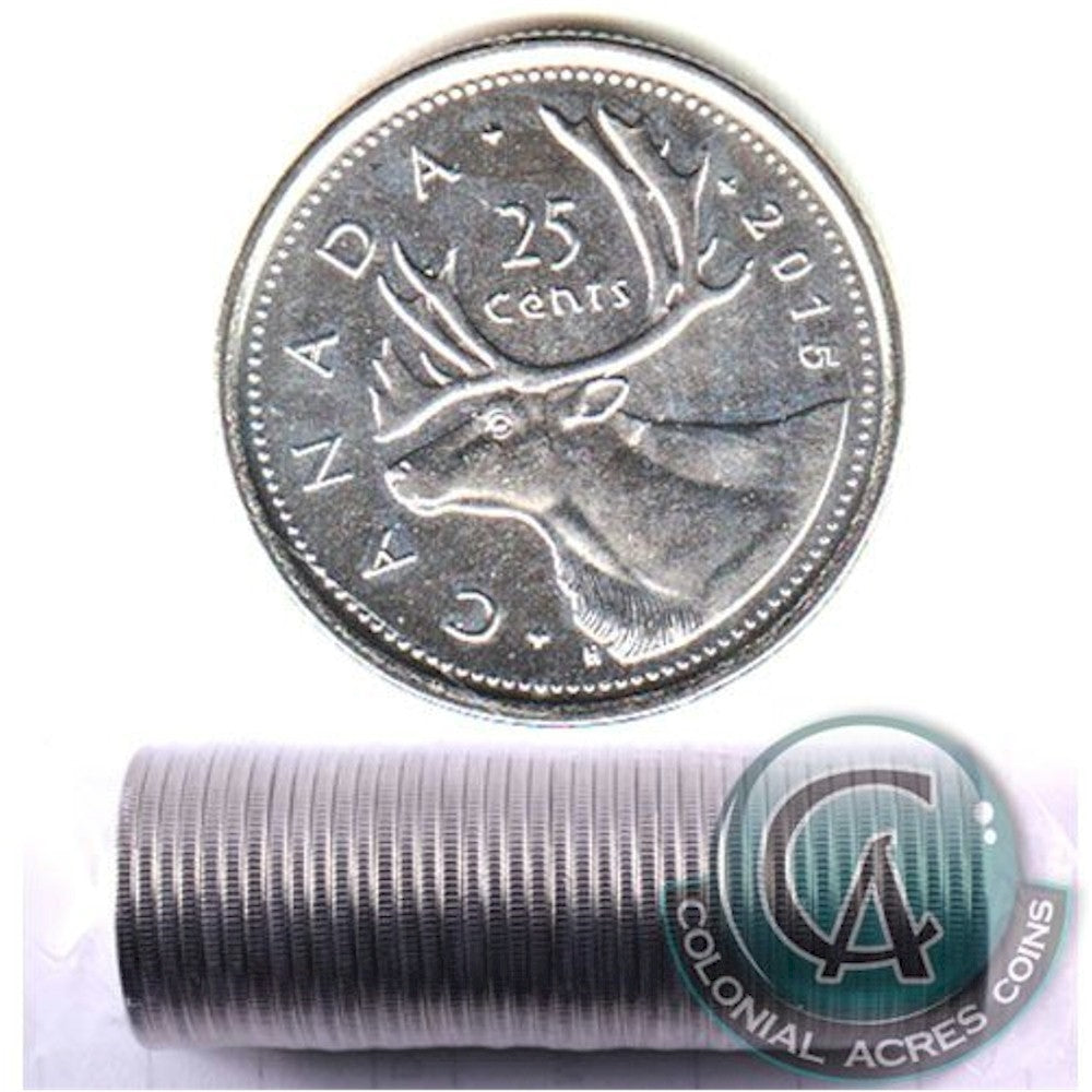 2015 Caribou Canada 25-cent Original Roll of 40pcs.