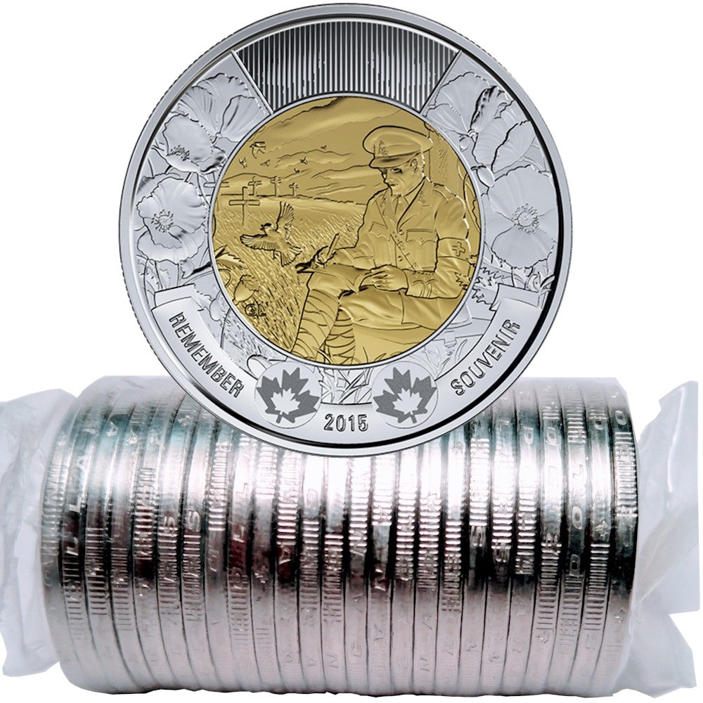2015 Canada In Flanders Fields $2 Original Roll of 25pcs