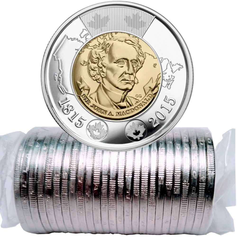 2015 Canada Sir John A. Macdonald $2 Original Roll of 25pcs