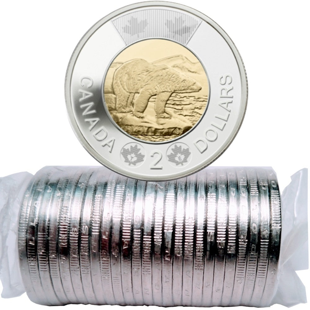 2015 Canada Polar Bear $2 Original Roll of 25pcs