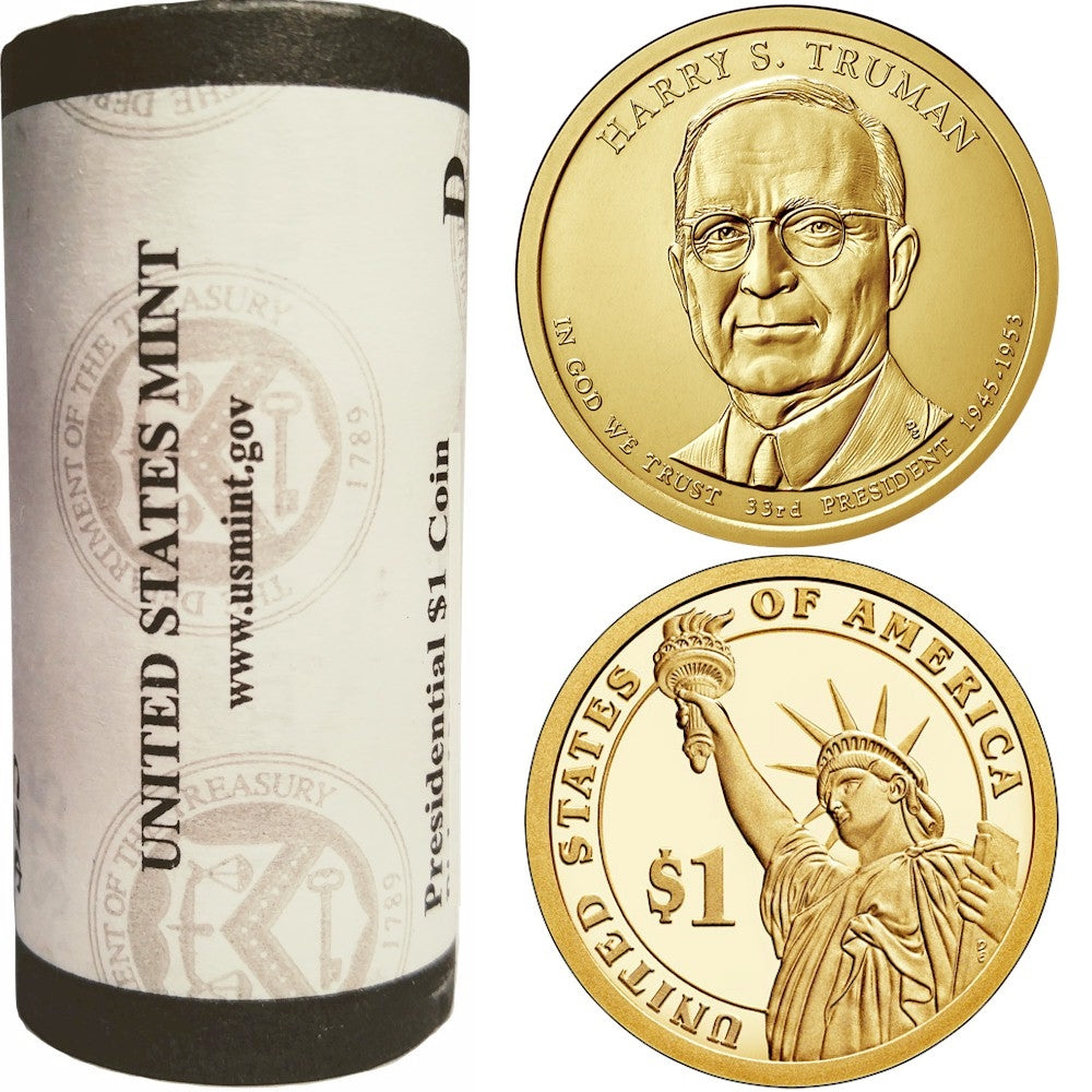 2015 US Presidential Dollar - Harry Truman P - Original Roll of 25pcs