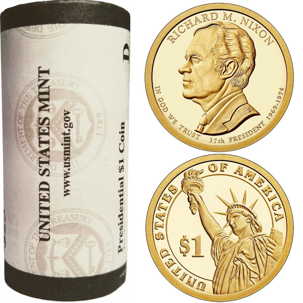 2016 US Presidential Dollar Richard M. Nixon D Presidential Roll of 25 pcs
