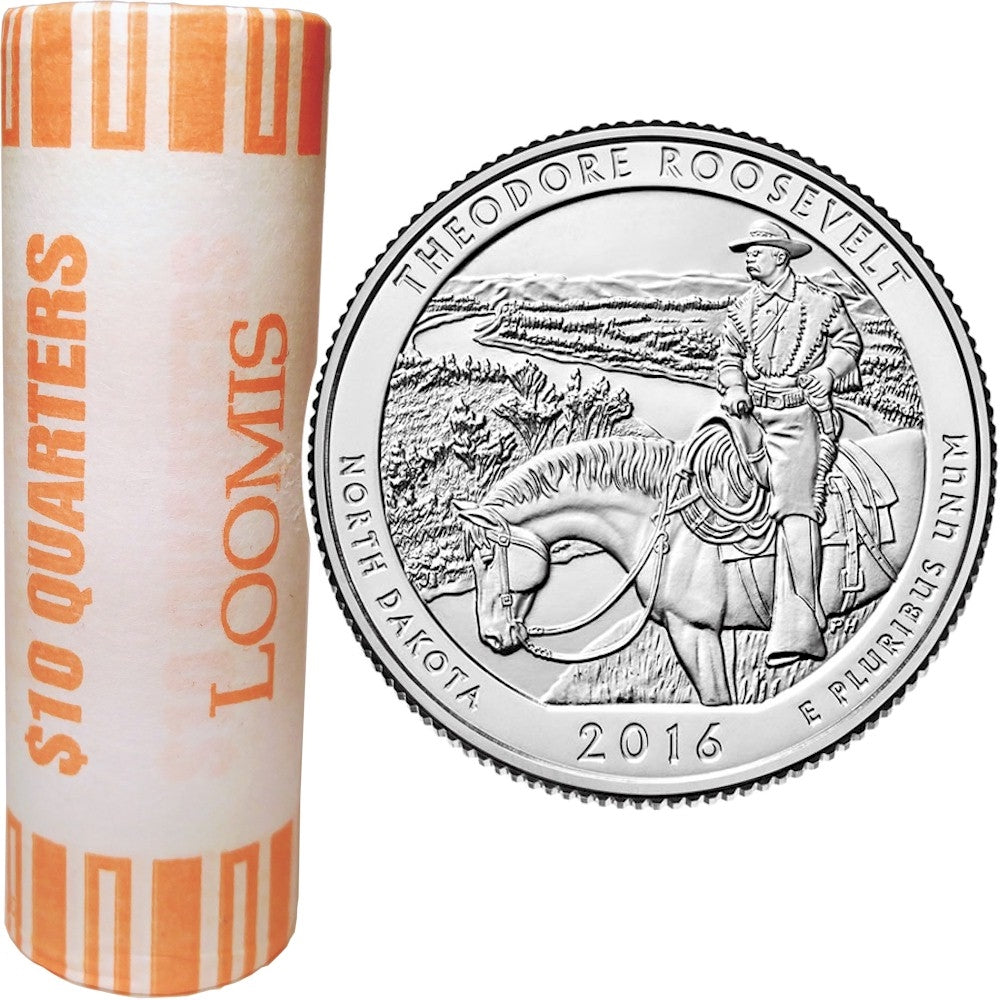 2016 US National Parks Quarters - Theodore Roosevelt - P Roll of 40pcs