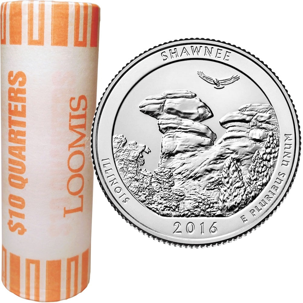 2016 US National Parks Quarters - Shawnee P - Original Roll of 40pcs