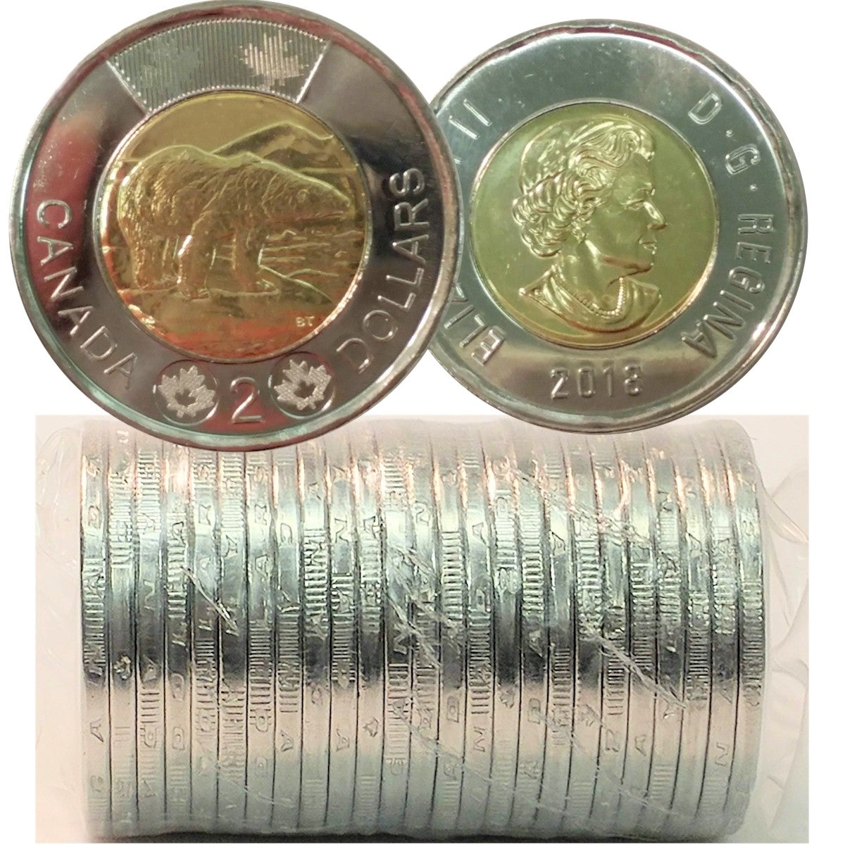 2018 Canada $2 Original Roll of 25pcs