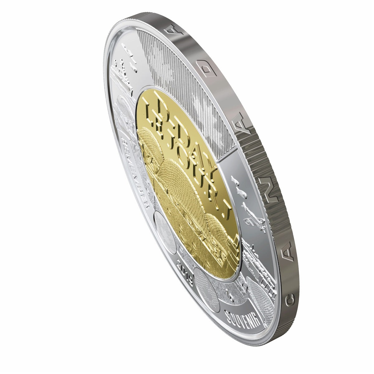 2019 Canada $2 Non-Coloured D-Day Special Wrap Roll of 25pcs