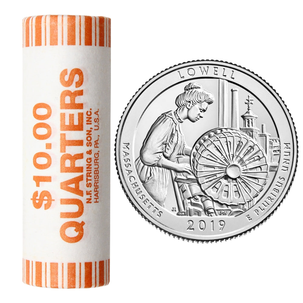 2019 P Lowell USA National Parks Quarter Roll of 40pcs