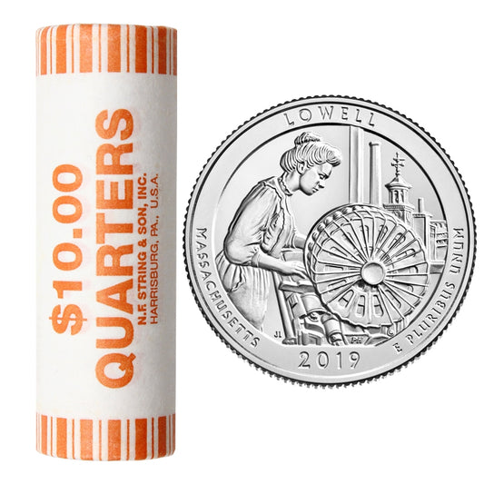 2019 P Lowell USA National Parks Quarter Roll of 40pcs