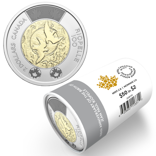 2023 Canada $2 Non-coloured 100th Anniversary of the Birth of Jean Paul Riopelle Special Wrap Roll