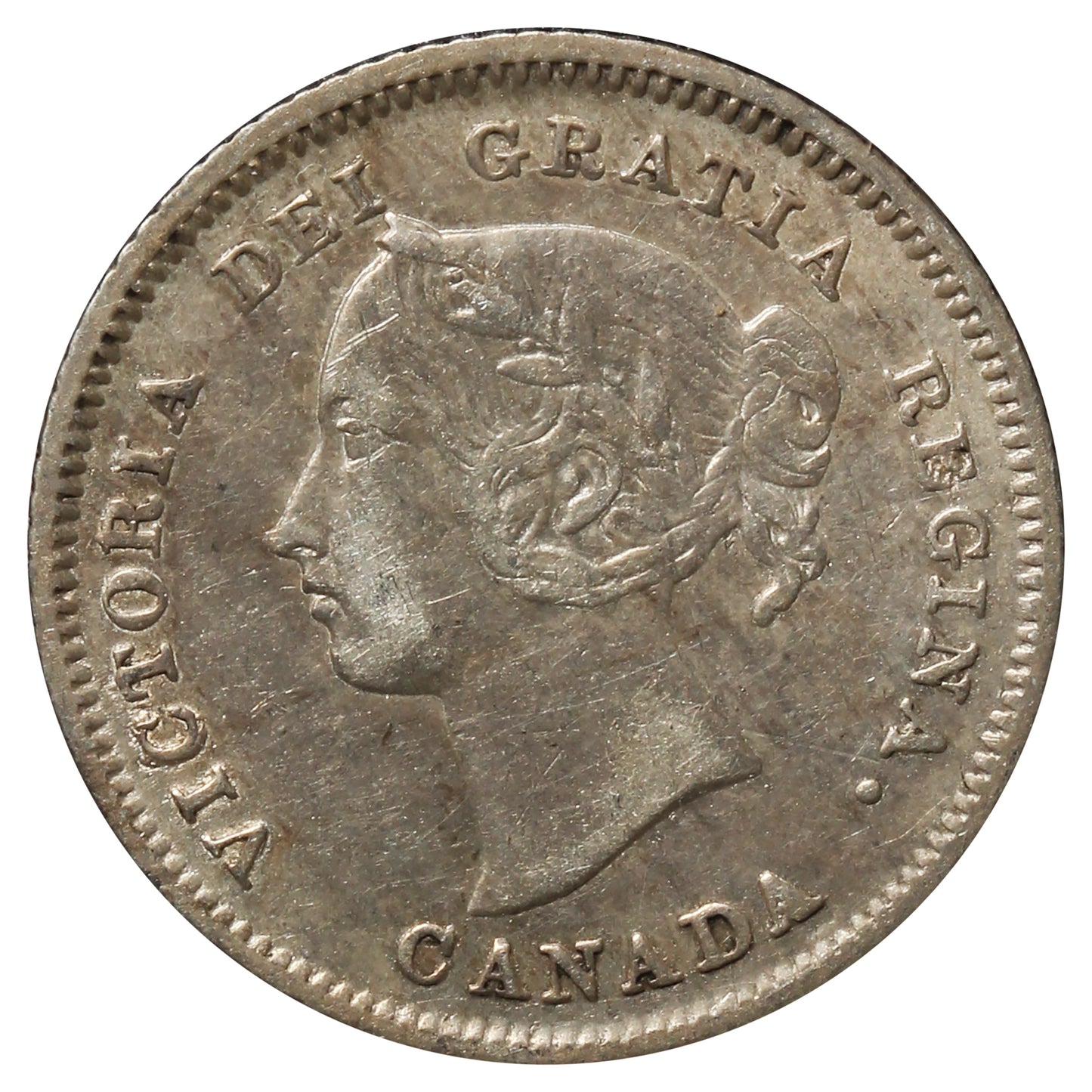 1882H Canada 5-cents VF-EF (VF-30) Scratched