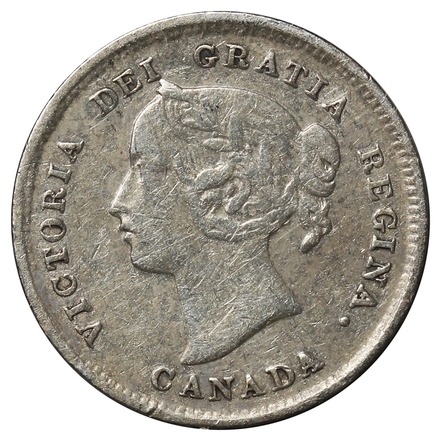 1894 Canada 5-cents VF-EF (VF-30) Scratched