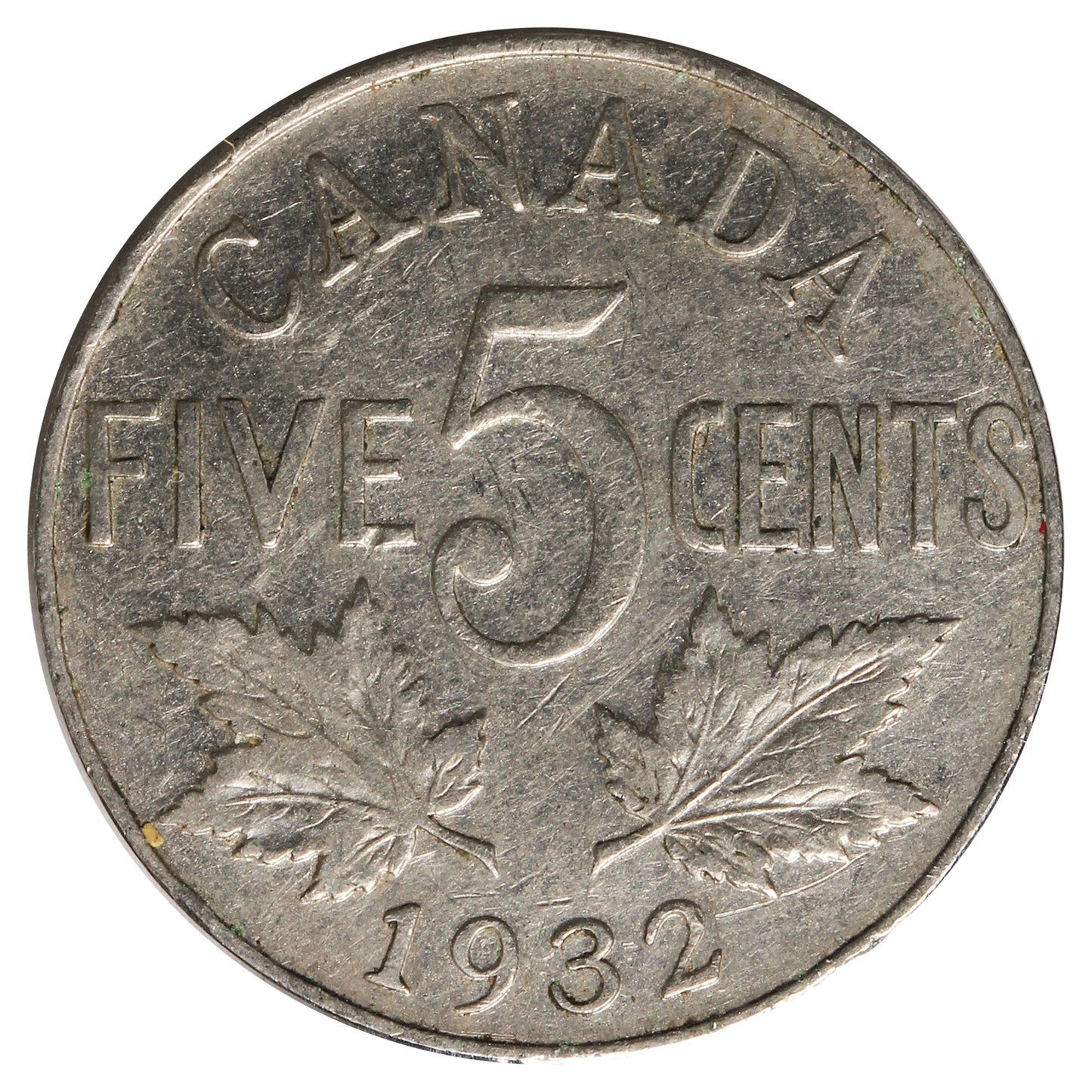 1932 Canada 5-cents Very Fine (VF20) Impaired