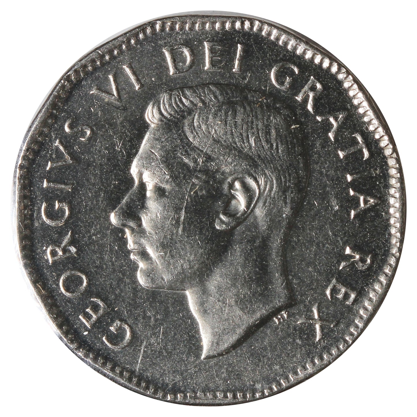 1948 Canada 5-cents UNC+ (MS62) Scratched