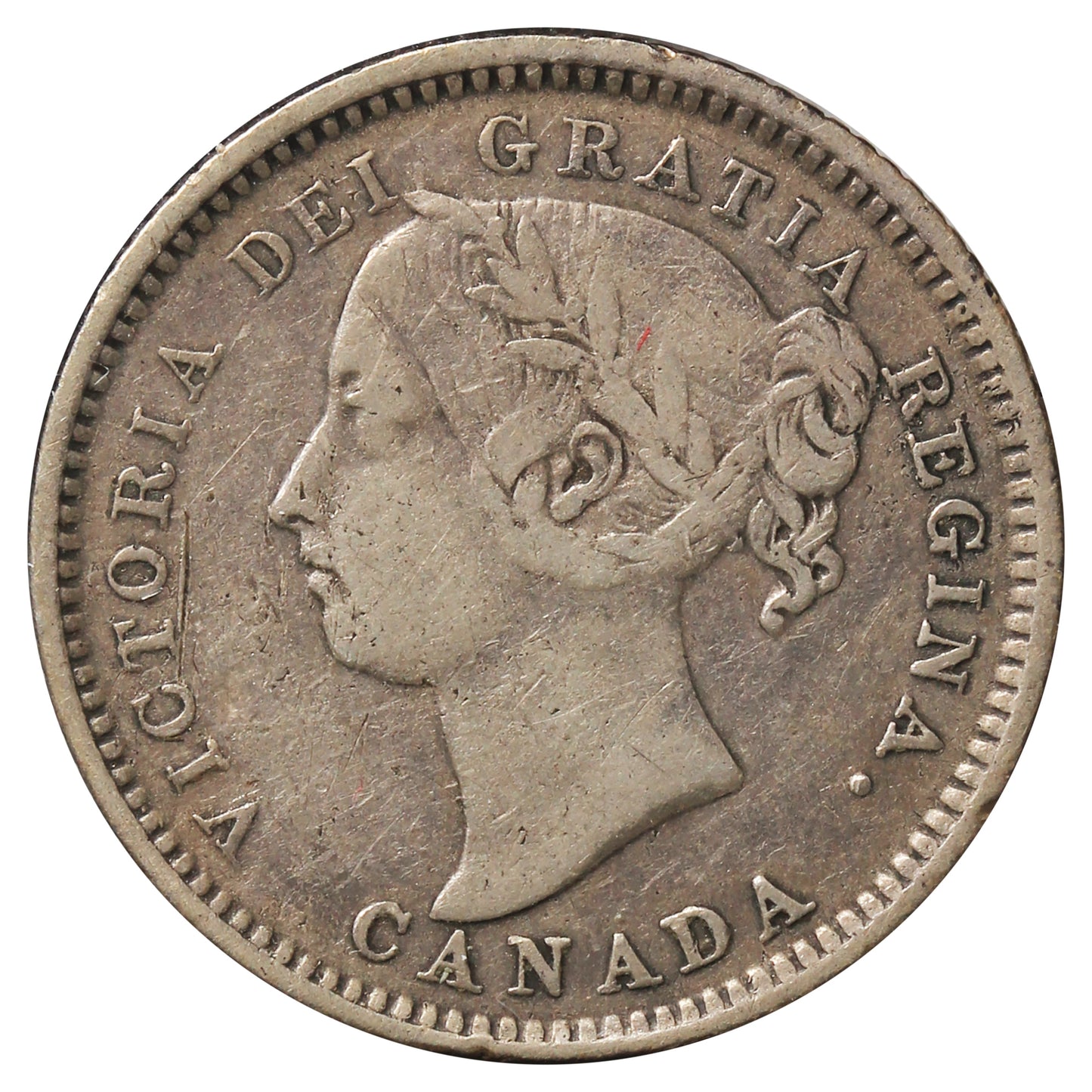 1888 Canada 10-cents Very Fine (VF-20) Scratched