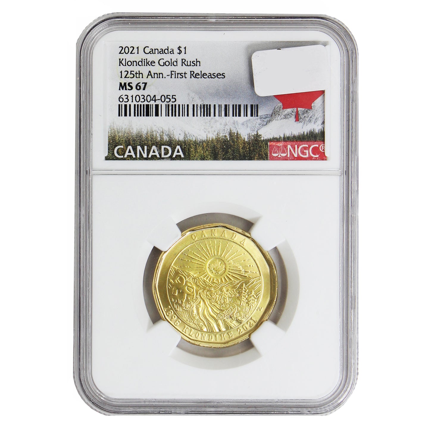 2021 Klondike Gold Rush Canada Dollar NGC Certified MS67 First Releases