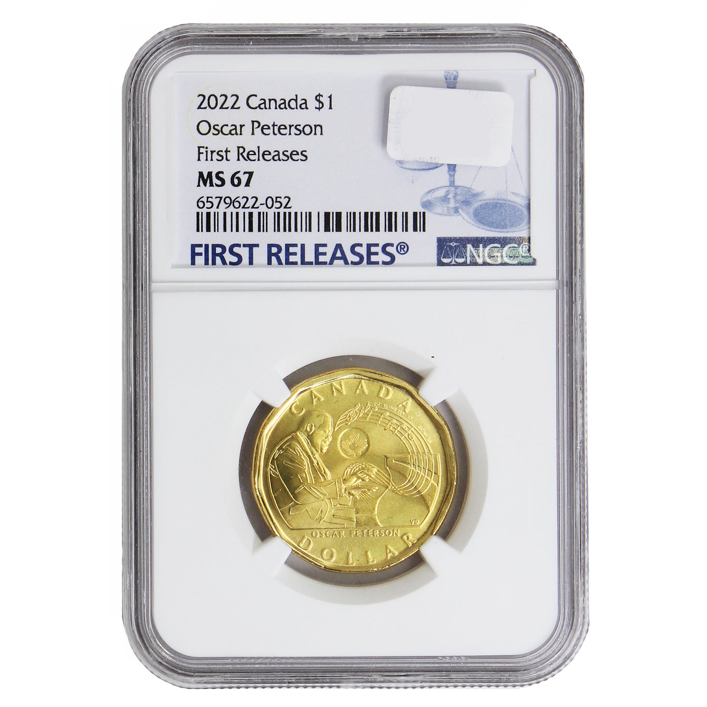 2022 Oscar Peterson Canada Dollar NGC Certified MS67 First Releases