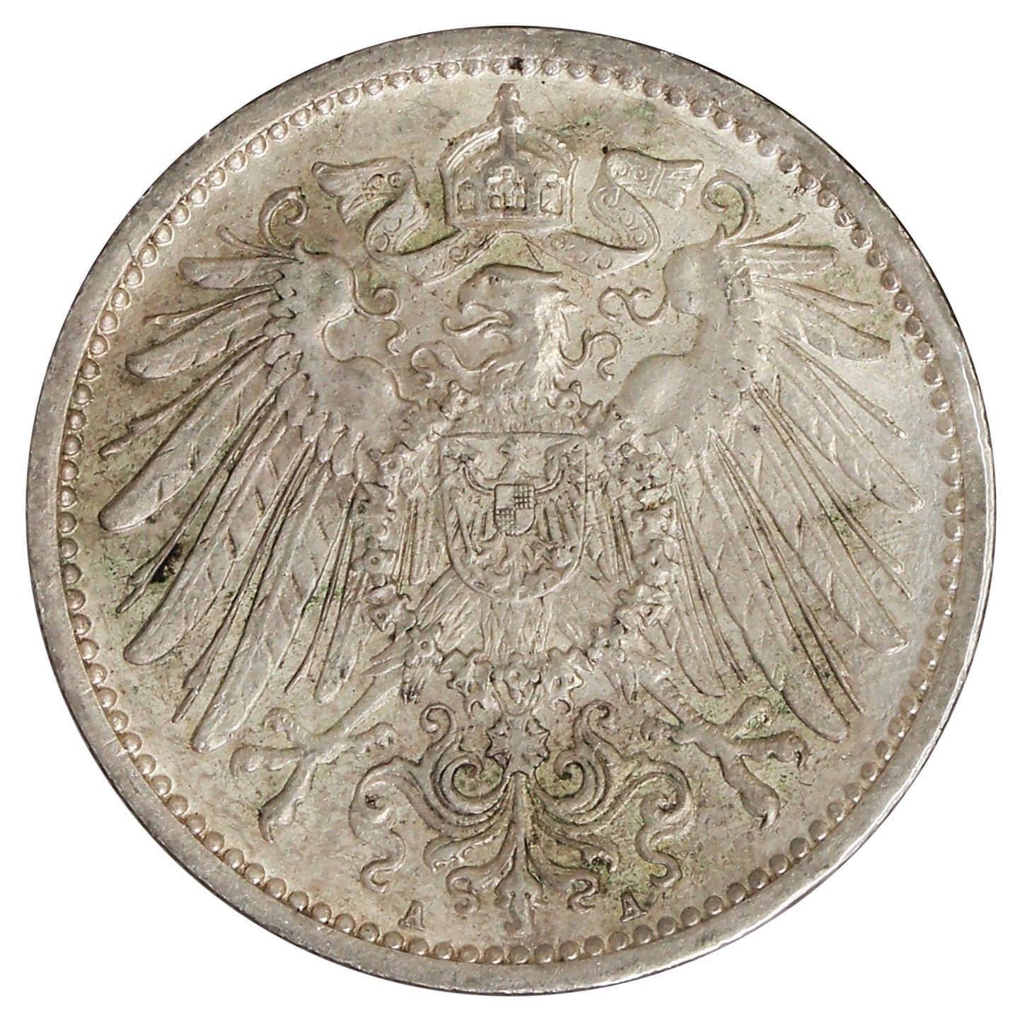 German Empire 1911A Mark Almost Uncirculated (AU50) Impaired