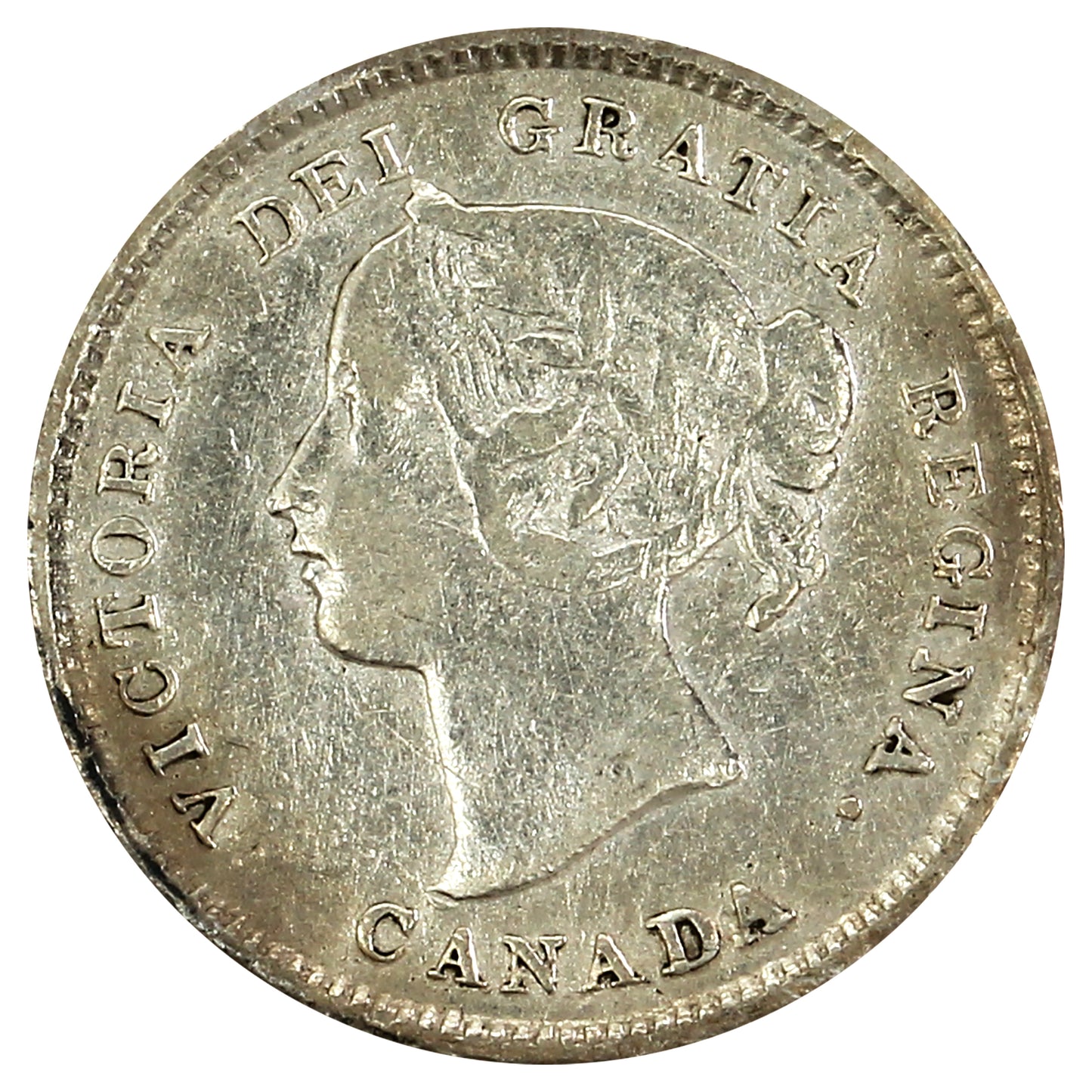 1896 Canada 5-cents F-VF (F15) Scratched, marks, or impaired