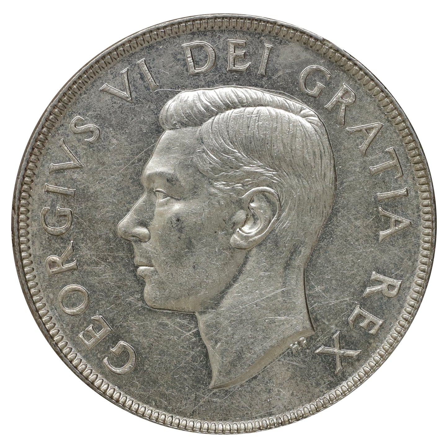 1952 Canada Dollar Almost Uncirculated (AU50) Scratched, marks, or impaired