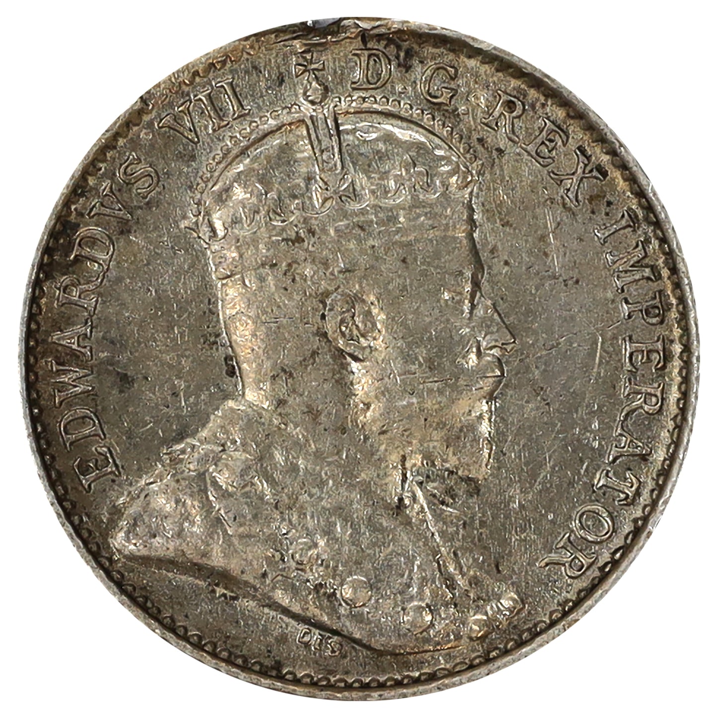 1907 Canada 5-cents EF-AU (EF45) Scratched, marks, or impaired