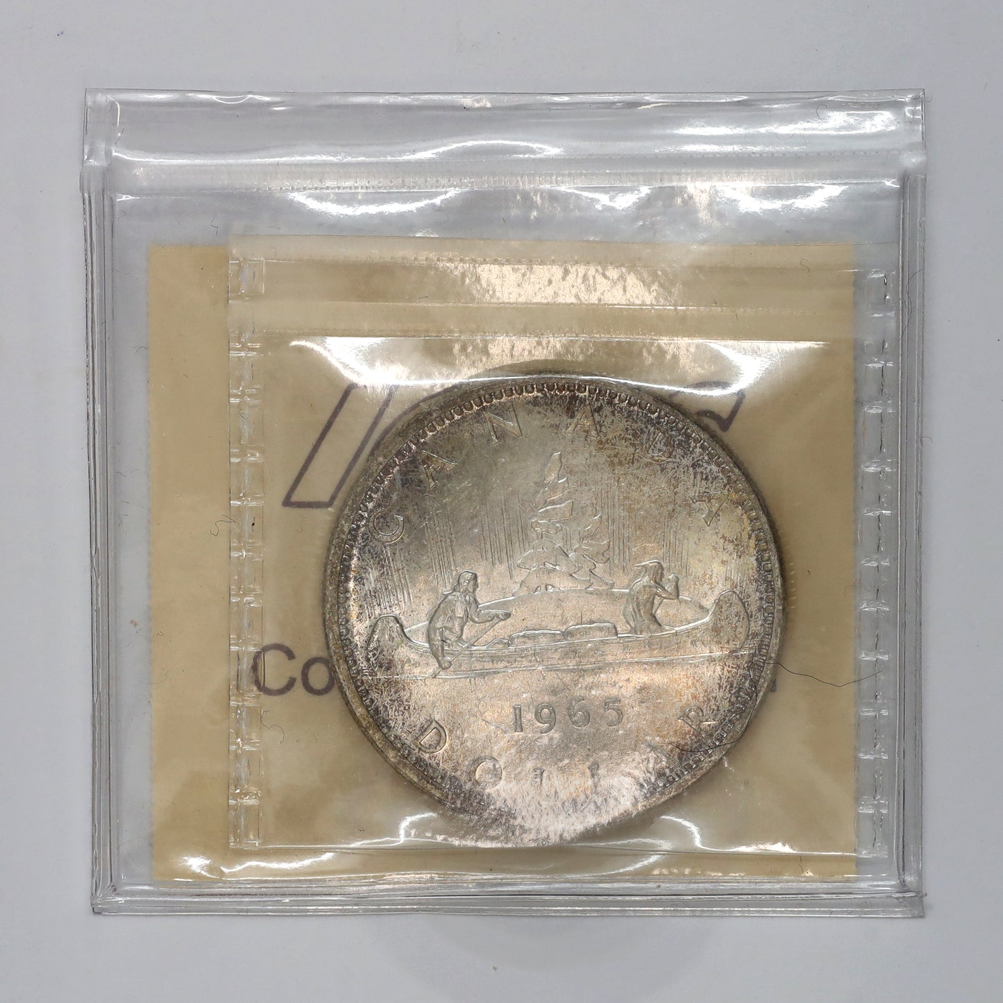 1965 Small Beads Ptd. 5 (Type 1) Canada Dollar ICCS Certified MS65 (Toned)